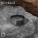 Ring "Valhalla" with runes, white color in silver, 17 size