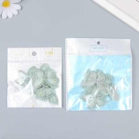 Decor for creativity Textile Embroidery "Blobo Green" Double Wings 3.7x5 cm-3