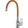 Juguni Luxe Capella kitchen mixer, with cauliflower, chromium color, orange