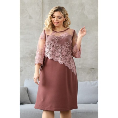 Women's dress, size 54, pink color-1