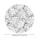 Black and white tropics tablecloth, round, oxford, elastic band, size 120x120 cm, diameter 75-100 cm