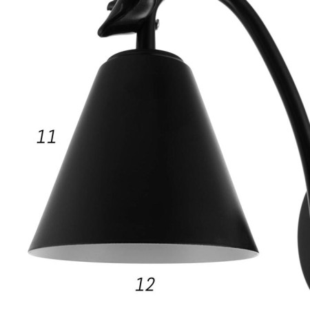 Bra 1670/1bk E27 40W Black 22x12x34.5 cm-5