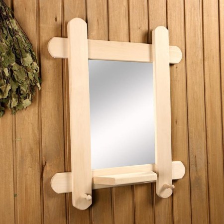 Mirror "Fairy Tale" with a shelf, 2 hooks-1