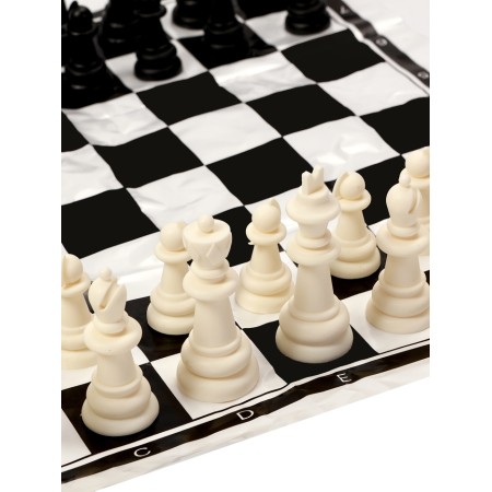 Chess 22 x 22 cm, King H-4.4 cm, d-1.8 cm, plastic figures-4