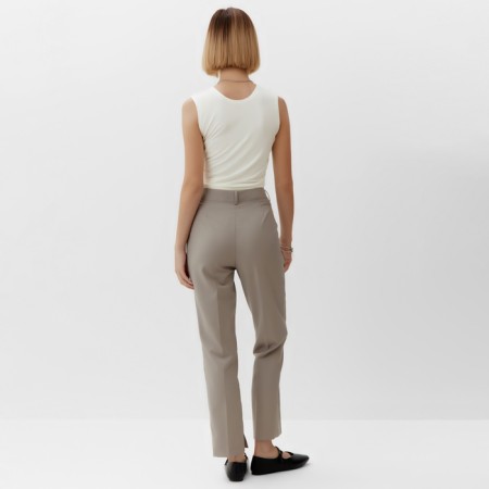 Women's pants Minaku: Casual Collection Beige Color, Rr. 48-3