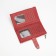 Women's wallet on the button, burgundy color
