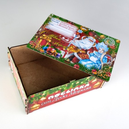 Self -Assembly box "Red New Year", small, 20 x 13.6 x 8 cm-4