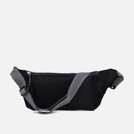 Lightning waist bag, outer pocket, USB connector, black color-2