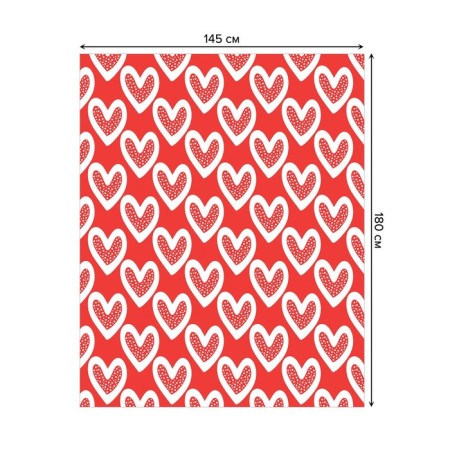 The tablecloth "White Heart", rectangular, oxford, size 145x180 cm-1