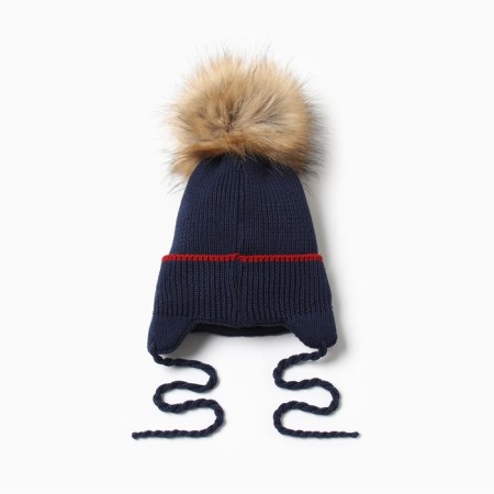 Children's hat with insulation, rn 35-40, dark blue color-2