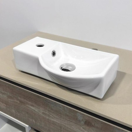 Comforty 7947ar sink, right, suspended, white color-1