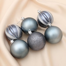 Set of balls plastic D-6 cm, 6 pcs 