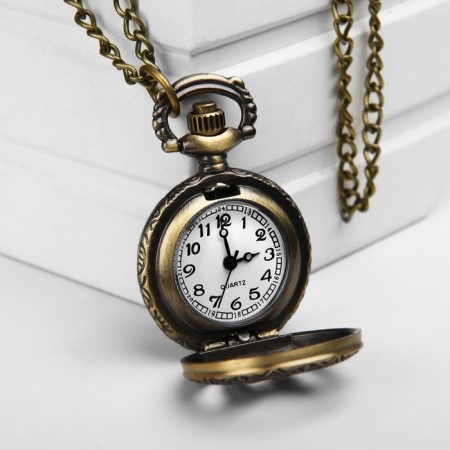 Pocket clock "Butterfly", quartz, 3.5 x 2.6 cm-4