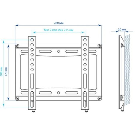 Kromax Ideal-5 TV bracket 15 "-47" Max.35kg wall-mounted fixed-1