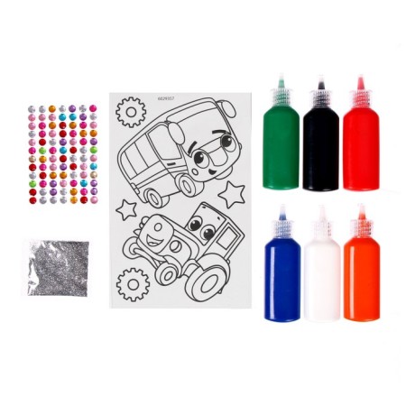Set for creativity “Color stained -glass windows. Cars ", 20 pcs. In the set-1