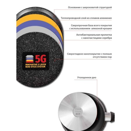 Sleep Olivetti FP726, without a lid, anti -stick coating, d = 26 cm, h = 7 cm-1