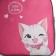 Baby backpack for a girl Textile "Cute cat", 28x24.5x8 cm