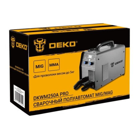 Welding semiautomatic device Deko DKWM250A PRO, MIG/MAG, 250A, 220 V, 7 kW, echoing-1