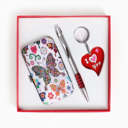 Gift set 3v1 (pen, mirror, keychain)-2