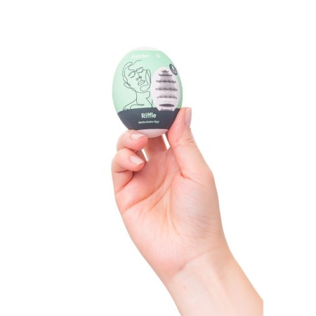 Unrealistic masturbator Satiffyer Egg Single (Riffle), TPE, Green Color-3