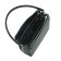 Bag women, genuine leather, black 25x9x18 cm