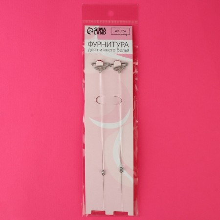 Straps silicone, fittings metal, 1 mm, 40 cm, steam, color transparent-7