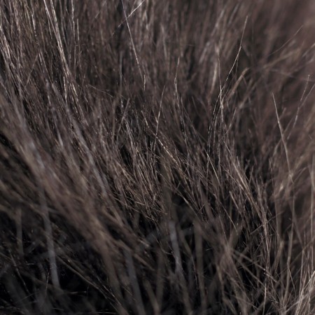 Pompon artificial fur "black" d = 13 cm-1