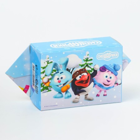 New Year. Gift box New Year's Enterprise Small "Smeshariki" License 9 x 5.8 x 12.8 cm (+8 cm).-2