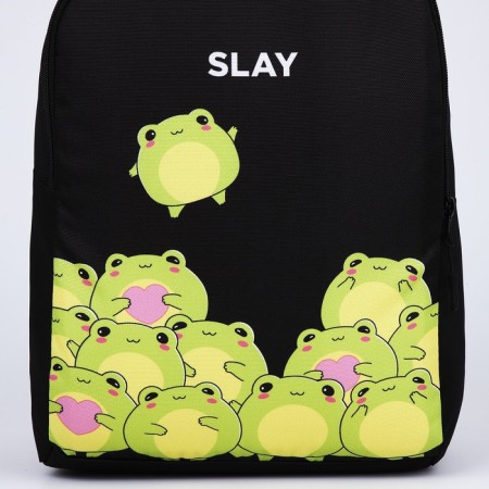 School textile “frogs”, 38x14x27 cm, black color-3