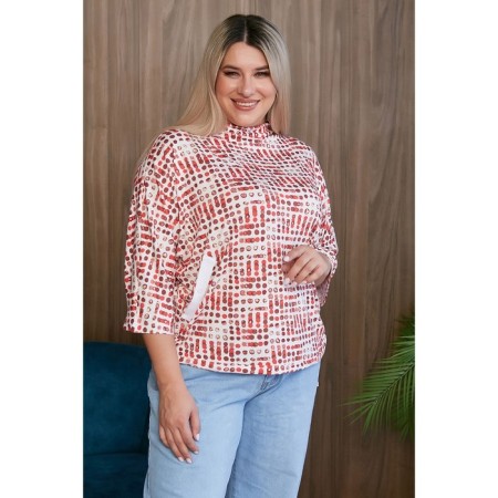 Female blouse, size 58, red color