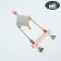 A toy-cache for birds with a mirror and bells "Rhombus", 15 x 30 cm
