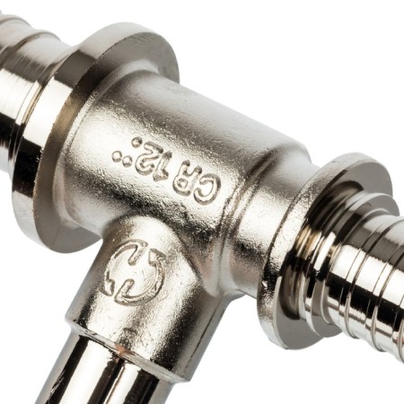 Axial pipe Stout SFA-0026-202525, to connect the radiator, T-shaped, 20mm, 25mm-2