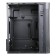 The ACCORD Q03B case is black without PSU MATX 2XUSB3.0 Audio