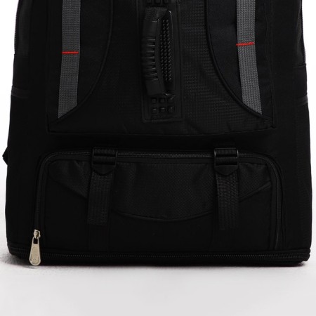 Tourist backpack on lightning, 4 outer pockets, black color-5