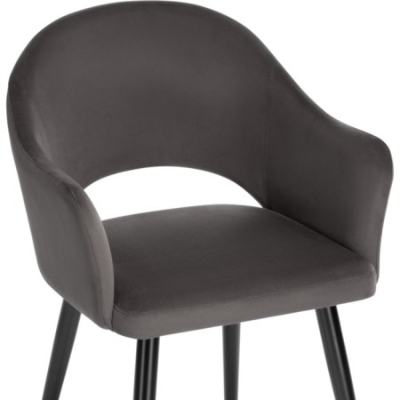 STULL OF A METALLARCAS APRA Metal/velor, black/graphite 57x57x81 cm-4