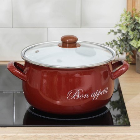 Poster "Bordeaux", 5.1 l, glass cover, induction, burgundy color-3