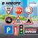 Set of road signs "Road Signs", 14 pcs.