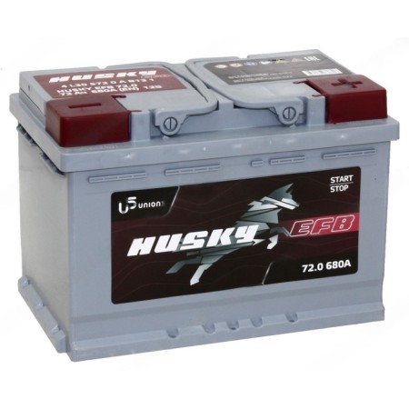 Battery Husky EFB 72 Ah, 6st-72.0, reverse polarity
