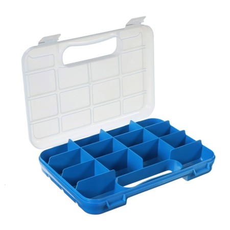 Box for fishing trifles K-14, plastic, 23.5 x 16 x 4.5 cm, blue-1