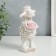 Polystone souvenir "lamb with flower" 17x10x8 cm