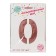 Foil ball 40 "number 0", individual packaging, 1 pc., Color Pink gold