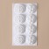 Form for mousse desserts and baking konfinetta "Karamella", silicone, 29.5 × 17.2 × 2.5 cm, 8 cells (d = 6.5 cm), white color