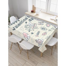 The tablecloth “Recognition of love”, rectangular, Saten, size 120x145 cm
