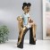 Souvenir Polystone SPREASE "Children on the hill, with jugs" White-gold 19.5x10x35 cm