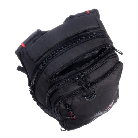 Youth backpack, 42 ​​x 31 x 22 cm, Grizzly 338, ergonomic back, laptop compartment, black/red RU-338-2_2-14