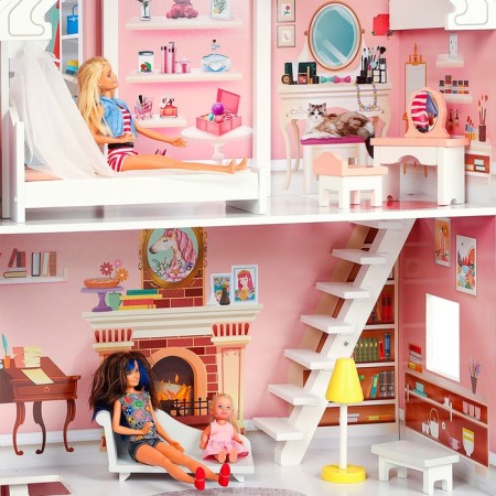 Duke Paramo Doll Wooden "Staisi Avenue", three -story, with furniture-7