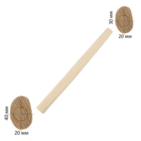The handle for the hammer is large tundra, polished, from birch, higher grade, 400 mm-2
