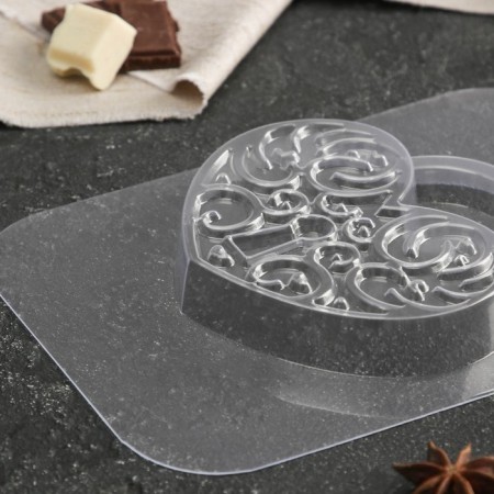 Form for chocolate and sweets "Lack", 11.7 × 11.7 × 1.8 cm, color transparent color-1