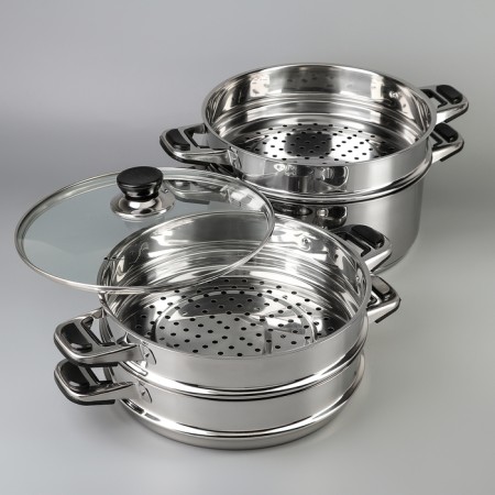 Altyn pattern, d = 26 cm, 3 sections, with a heat distribution layer, glass cover, induction-1