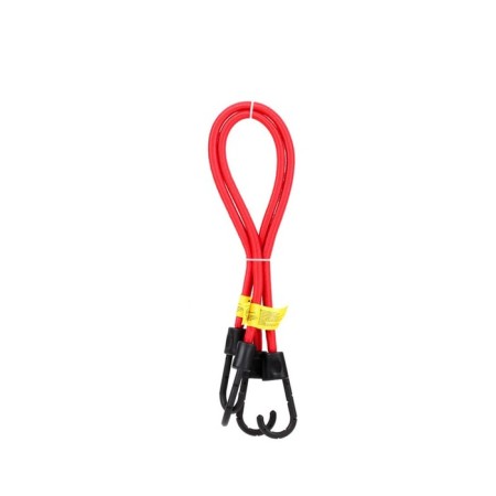 Elastic band for luggage fastening "Spider" Heyner, 60 cm, plastic hooks, set 2 pcs, red